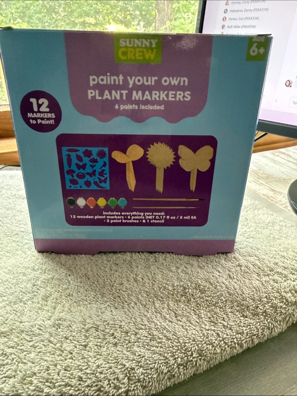 Paint-Your-Own Plant Markers Kit - Blue NWOT not opened